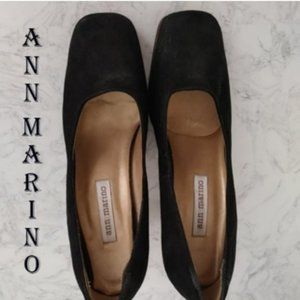 Ann Marino Women's velvet 3-inch heels in black color size 7.5